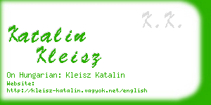 katalin kleisz business card